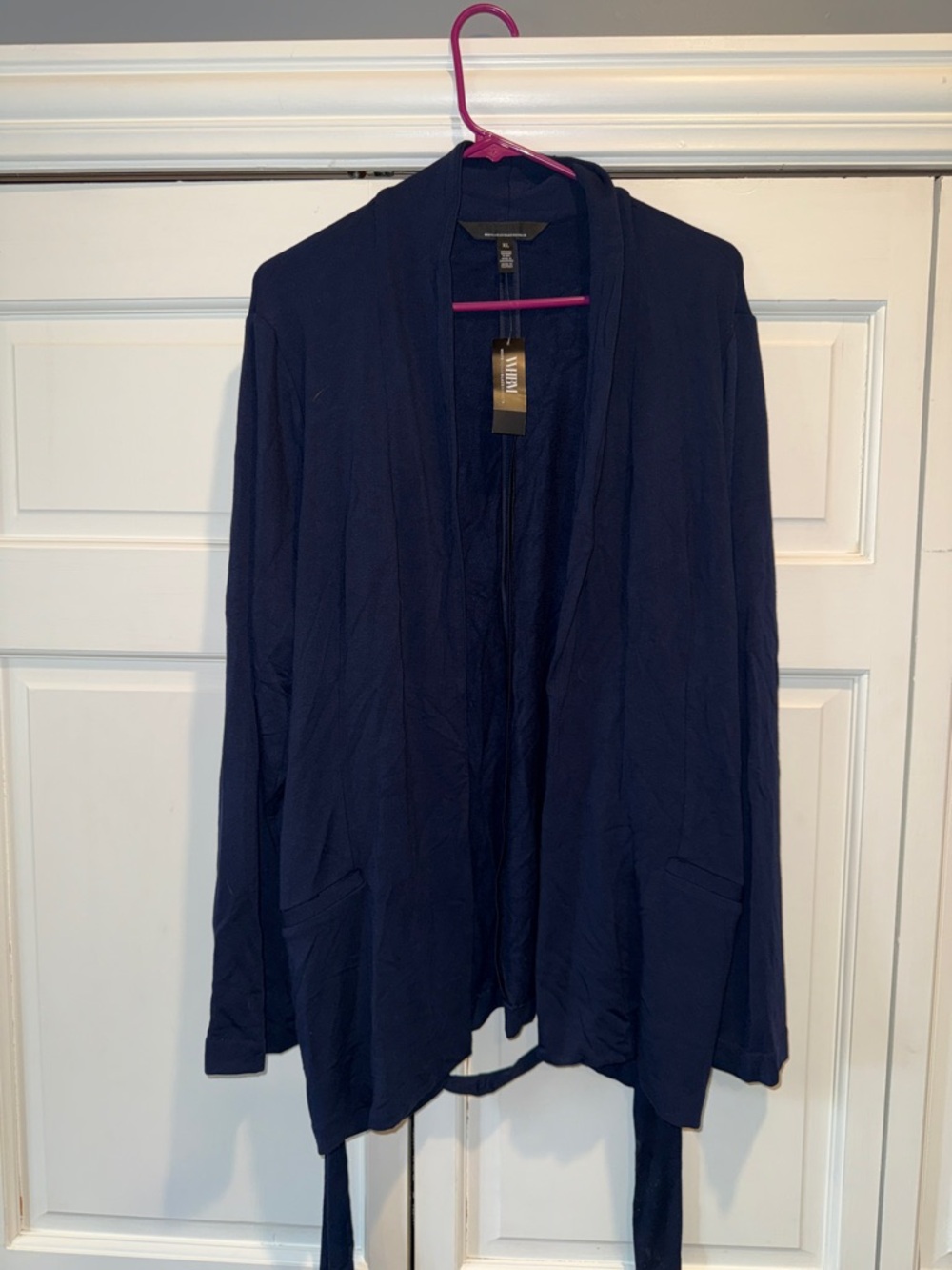White House Black Market Navy Open-Front Blazer Cardigan
